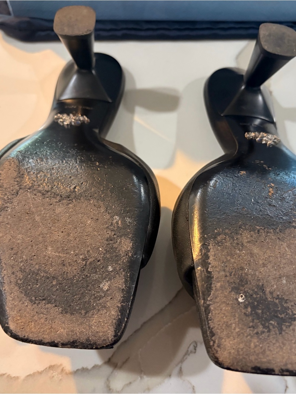 Prada Black Padded Leather Slide Sandals(Authentic) - Picture 5 of 7